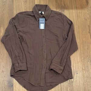 Universal Thread Casual Button Down Shirt - Dark Brown